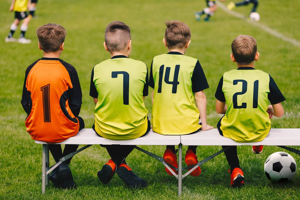 Boys on a soccer team