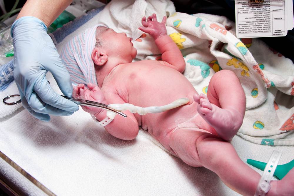 newborn in hospital nursery.