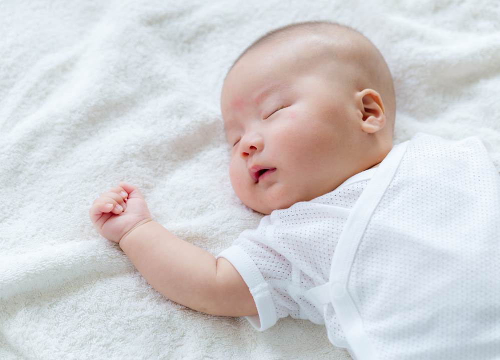 sleeping newborn baby