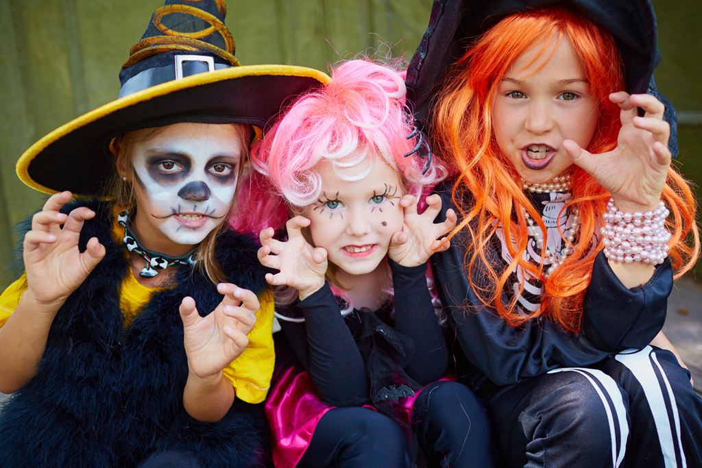 cute kids in costume for Halloween